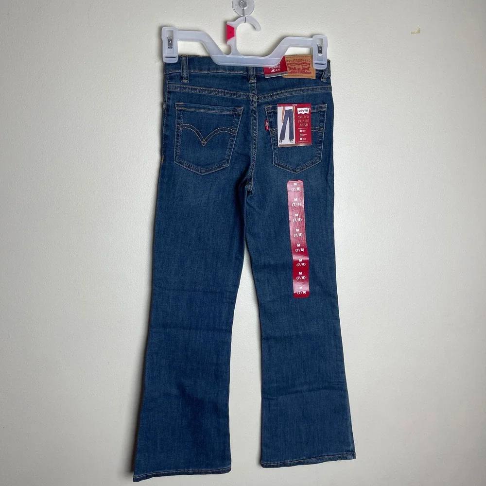 Levis Youth Flare Jeans Medium Wash‎ Denim Pants 726 Flare Size M 7/8 NWT